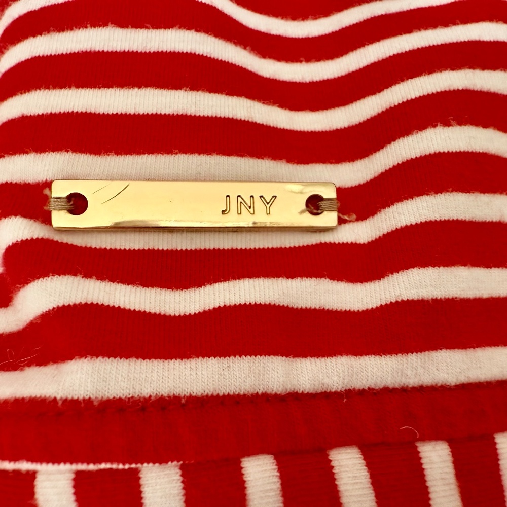 Jones New York Red White Split Neck Tank Top Size M - Picture 3 of 6